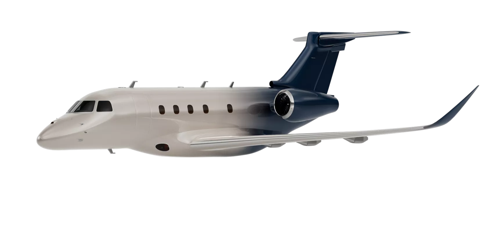 Gulfstream G450 design side view showing fuselage windows swept wing and rear mounted engines