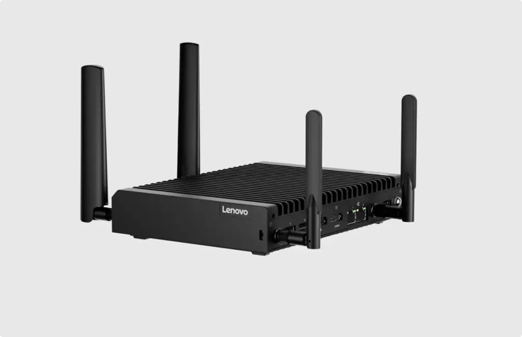 Lenovo router with four antennas Product modeling networking hardware device