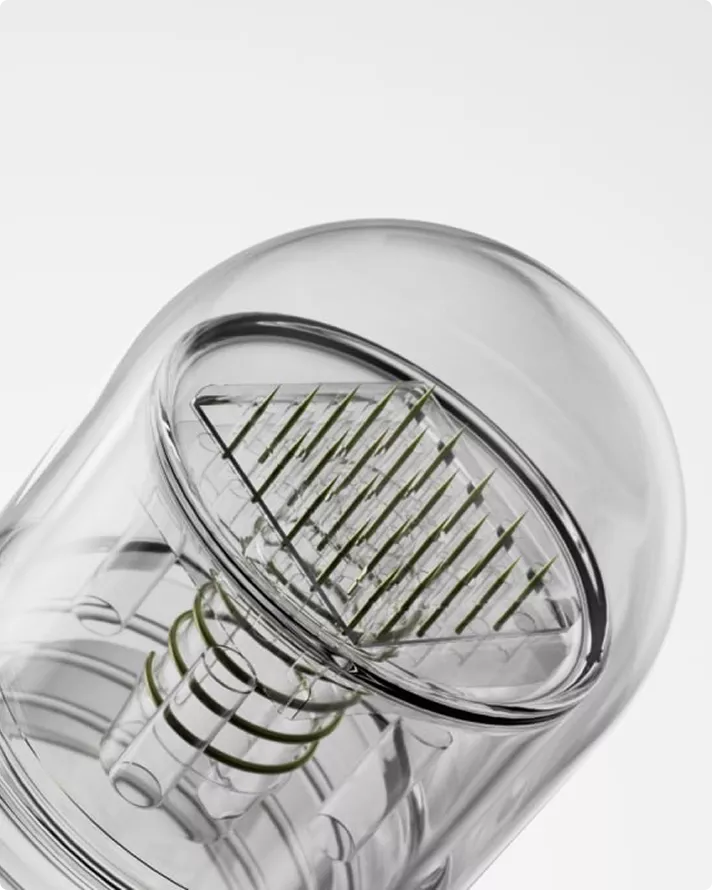 Close up microneedle device tip Product modeling skincare tool detail