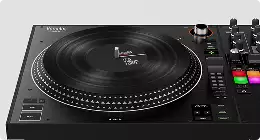 Turntable with vinyl record Product modeling audio equipment close-up