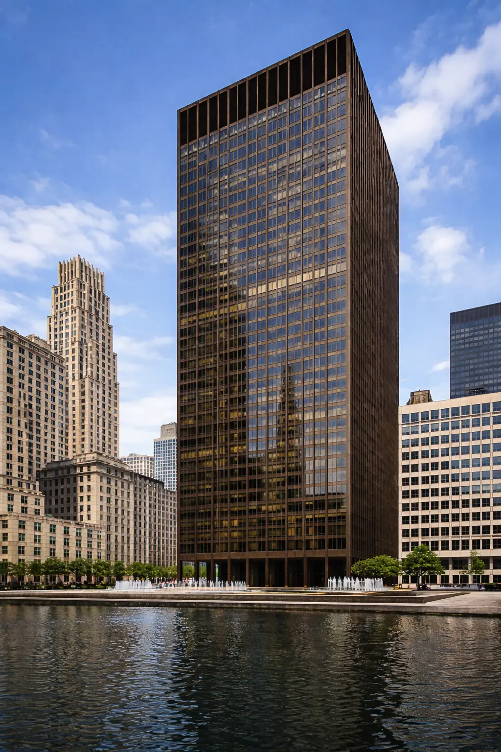 Seagram Building as one of the best examples of modern architecture in high-rise form