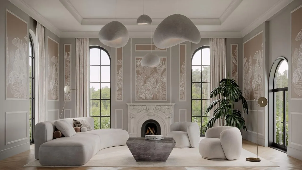 Elegant interior created by 3D product design companies using advanced 3D modeling services