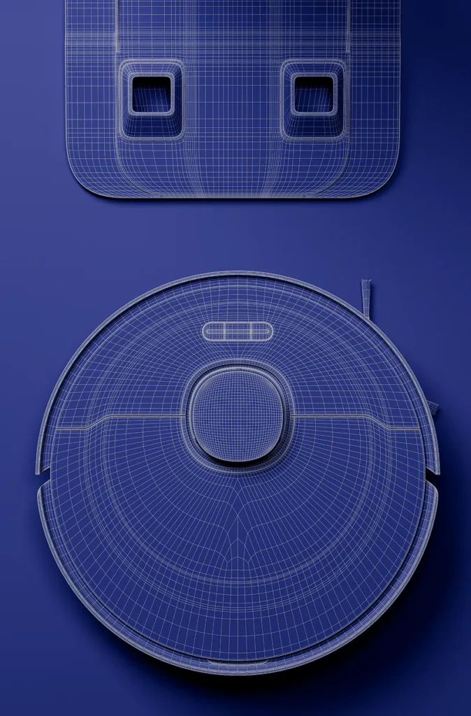Robot vacuum 3D product render by Maverick Frame Studio CGI